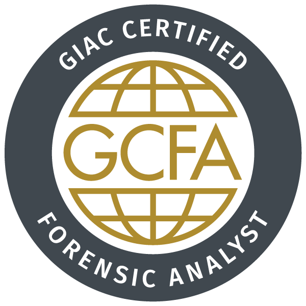GIAC Certified Forensic Analyst (GCFA) Digital Forensics Zertifikat