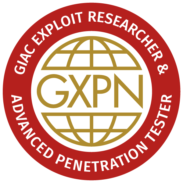 GIAC Exploit Researcher and Advanced Penetration Tester (GXPN) Zertifikat