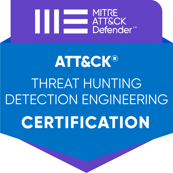 MITRE ATT&CK Defender Threat Hunting and Detection Engineering Zertifizierung